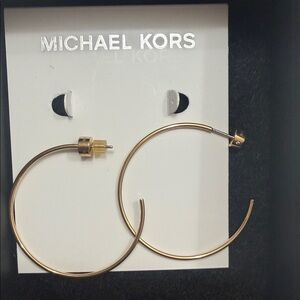 Michael Kors Classic Gold Hoop Earrings
